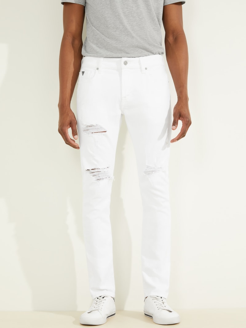 White Men's Guess Destroyed Painter's Skinny Pants | 9638257-CO