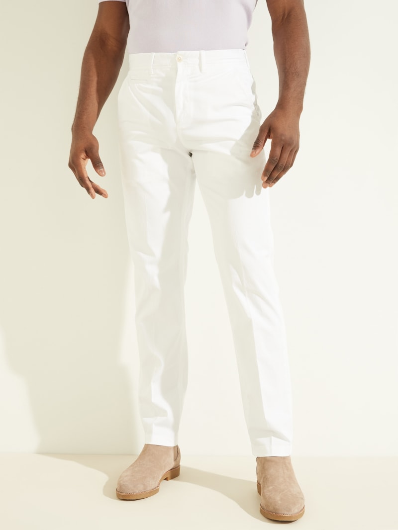 White Men's Guess Eco New Original Chino Pants | 3095871-WP