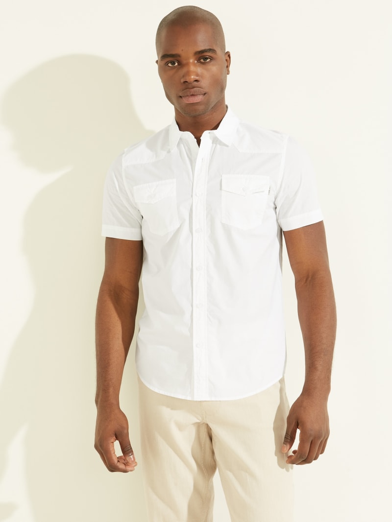 White Men's Guess Nottingham Western Shirts | 2683041-PA