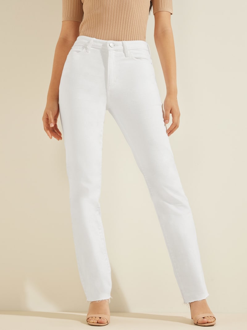 White Women's Guess 1981 Straight Pants | 7596814-CZ