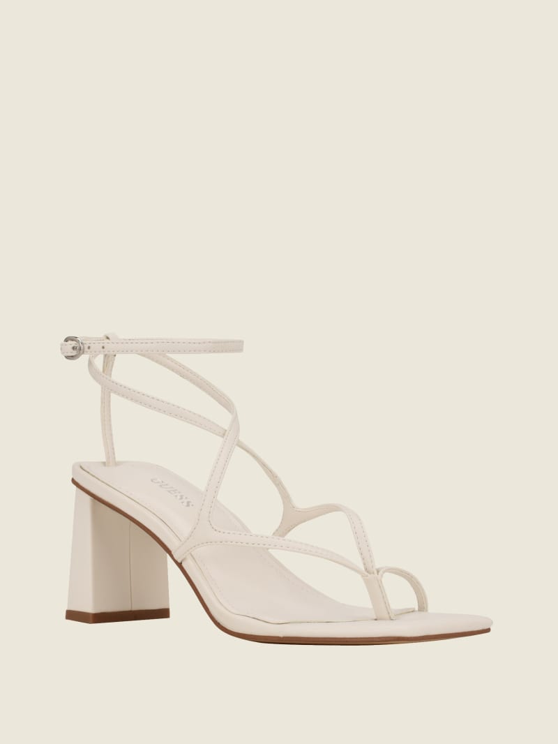 White Women's Guess Arisae Block Heels | 8973256-RM