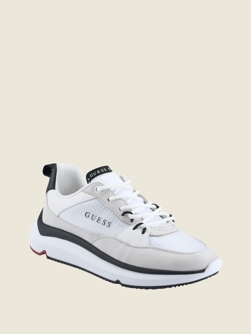 White Women's Guess Degrom Logo Sneakers | 0465279-HP