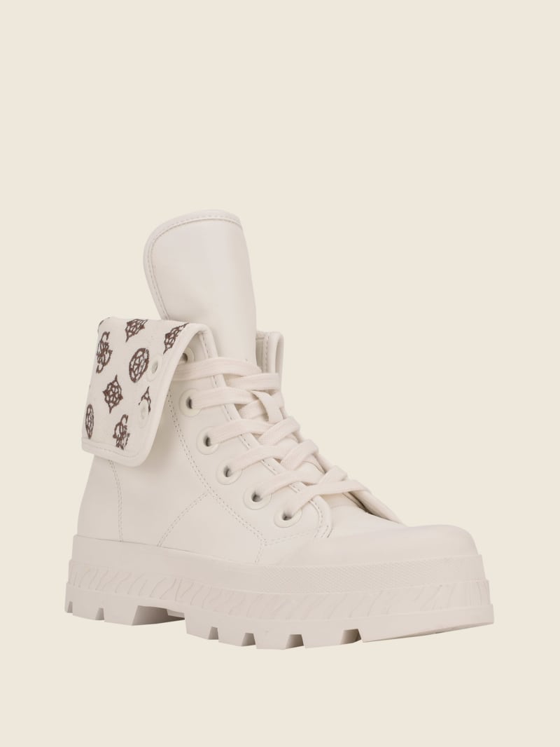 White Women's Guess Horlo Chunky High-Top Sneakers | 8146957-QK