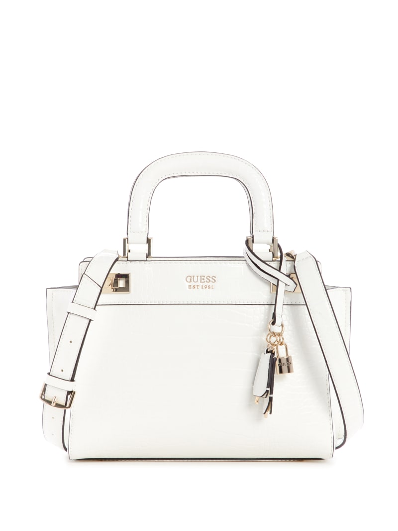 White Women's Guess Katey Girlfriend Satchel Bags | 9807516-PA