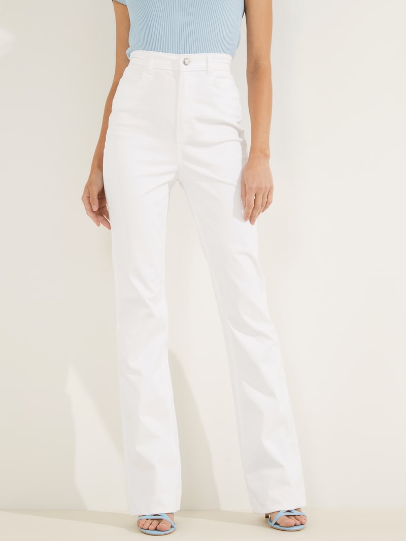 White Women's Guess Pop 70s Satin Pants | 2938416-DX