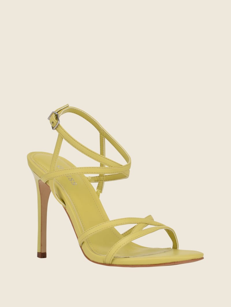 Yellow Women's Guess Fumi Strappy Heels | 8537120-XK