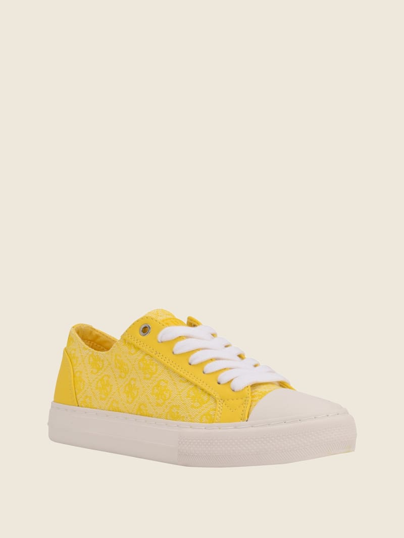 Yellow Women's Guess Passit Logo Low-Top Sneakers | 3910526-DL