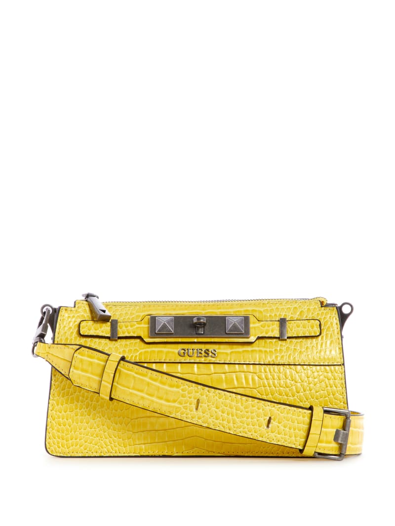 Yellow Women's Guess Raffie Crossbody Bags | 6251743-TD