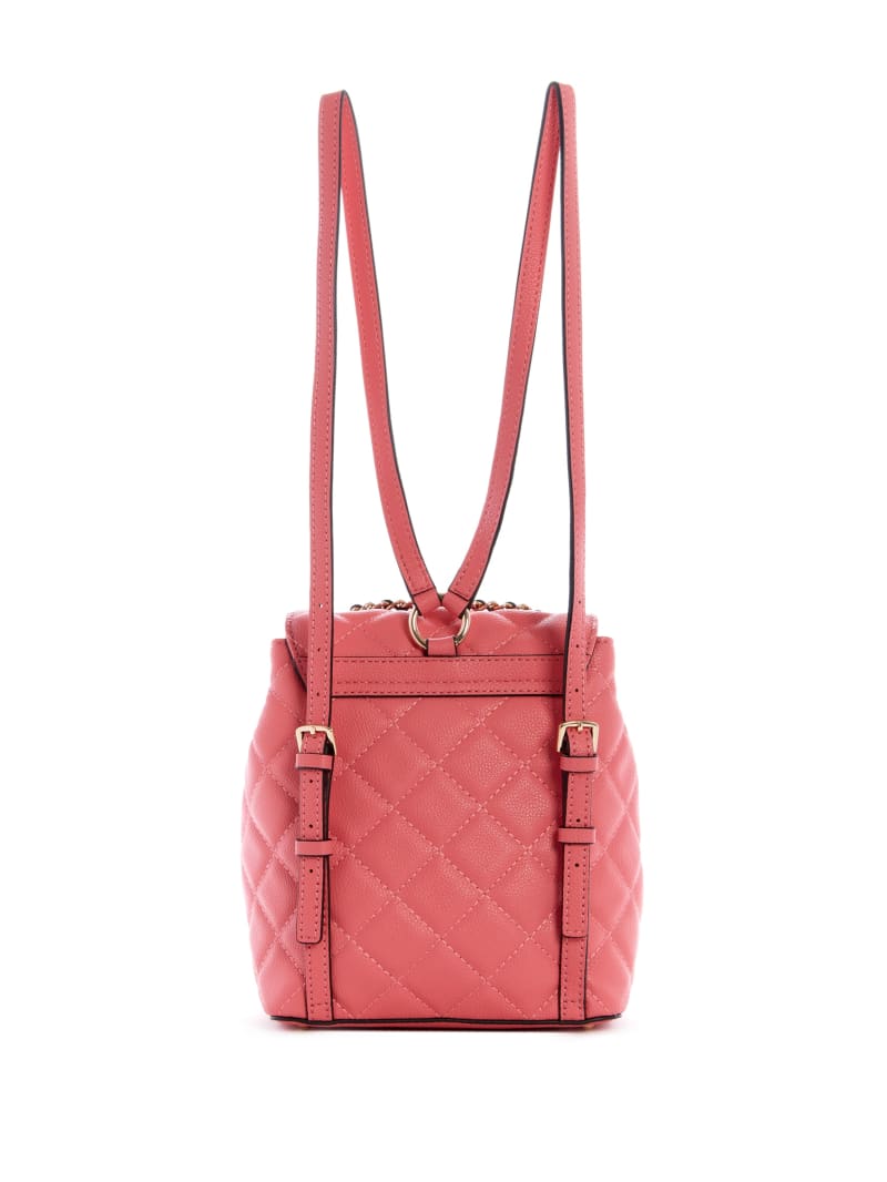 Apricot Women's Guess Gillian Quilted Backpacks | 3859617-ZJ