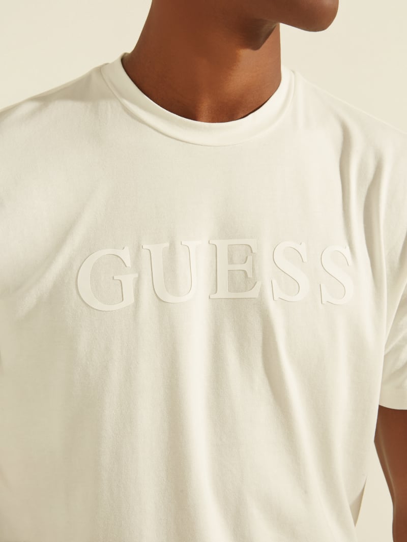 Beige Men's Guess Eco Alphy Tee T Shirts | 5689027-GW