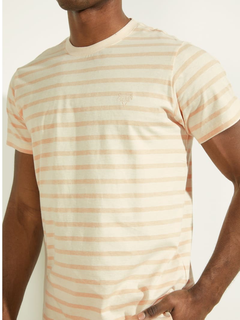 Beige Men's Guess Marlon Tee T Shirts | 2065143-QA