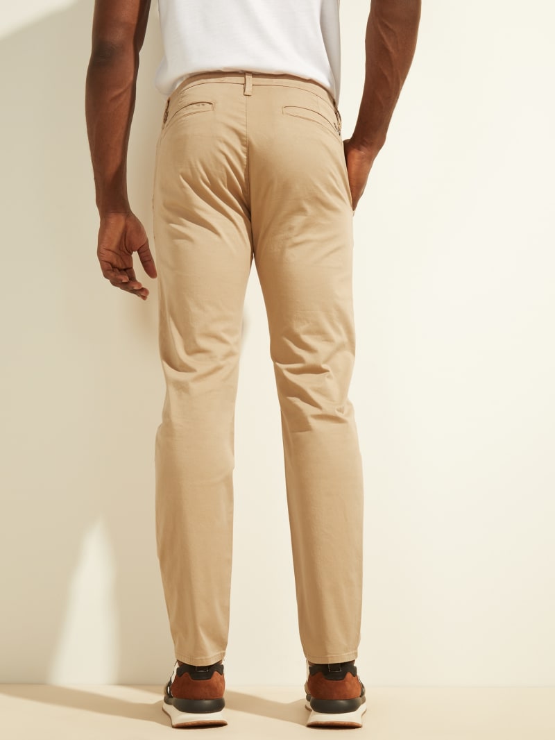 Beige Men's Guess Toro Twill Chinos Pants | 1257986-QT