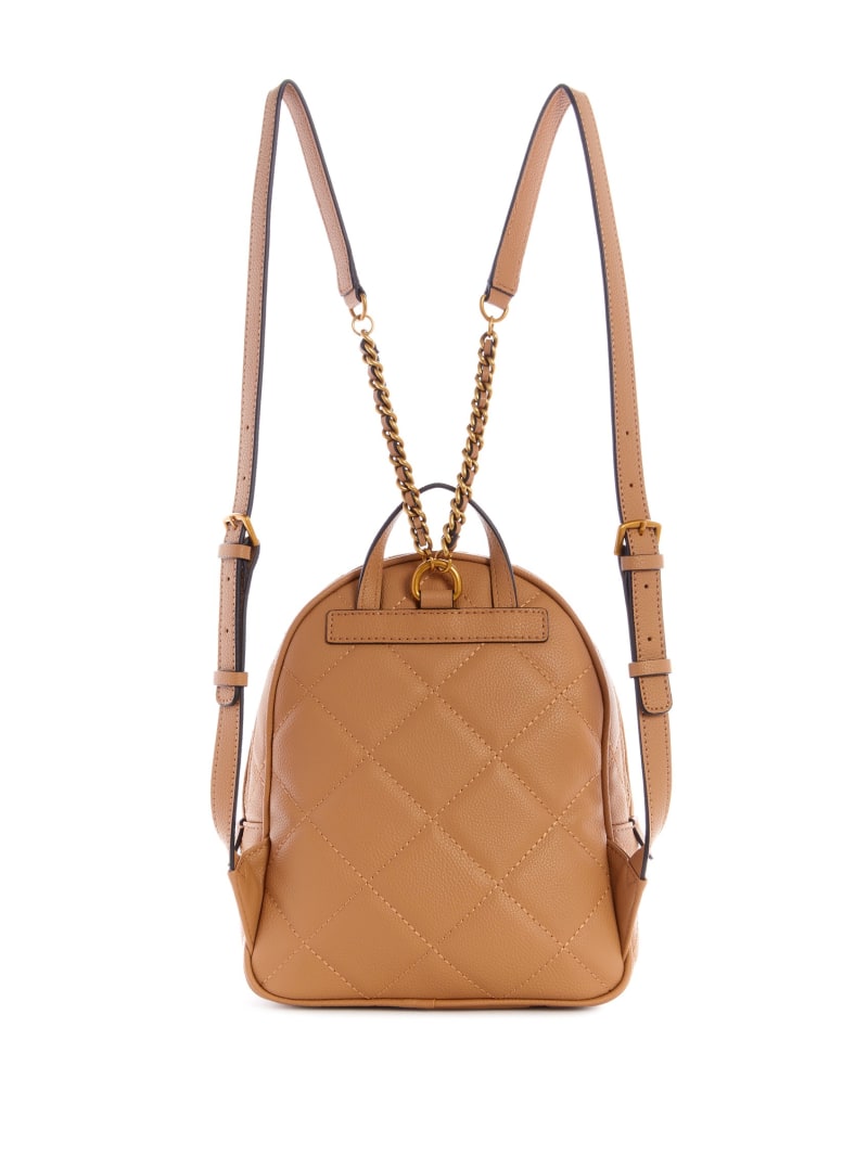 Beige Women's Guess Abey Quilted Backpacks | 9705326-QE