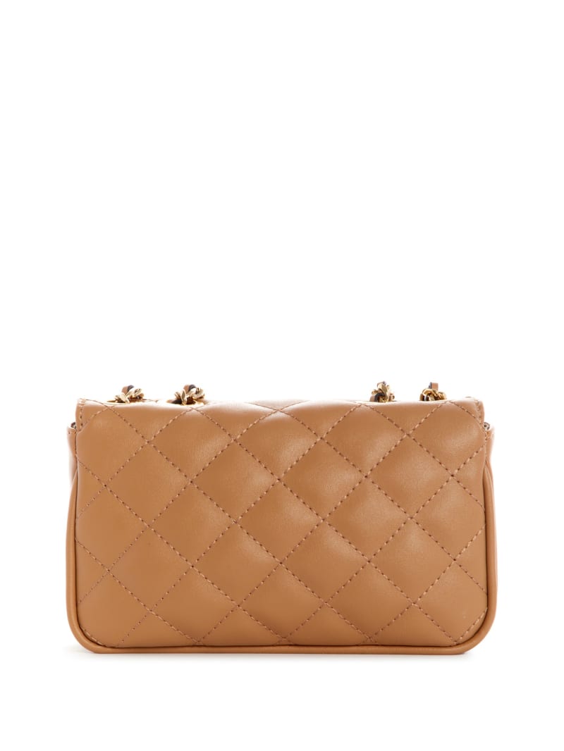 Beige Women's Guess Cessily Quilted Convertible Mini Bag | 0913857-ID