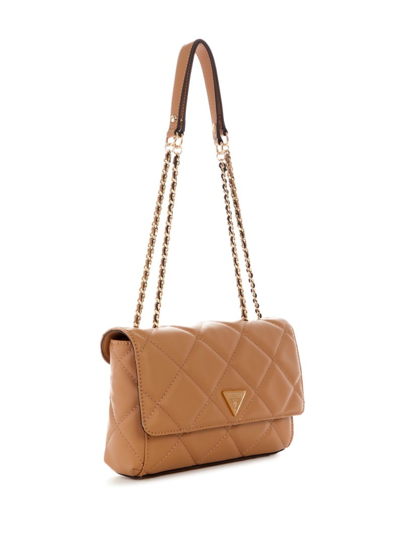 Beige Women's Guess Cessily Quilted Convertible Crossbody Bags | 1097243-YJ