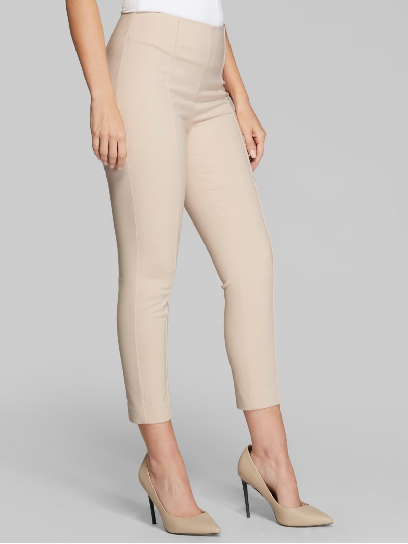 Beige Women's Guess Cropped Candi Pants | 9341278-QG