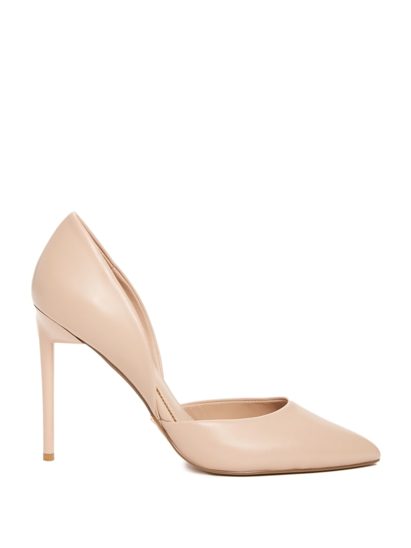 Beige Women's Guess Heartbreaker Leather d'Orsay Pumps | 0754293-TC