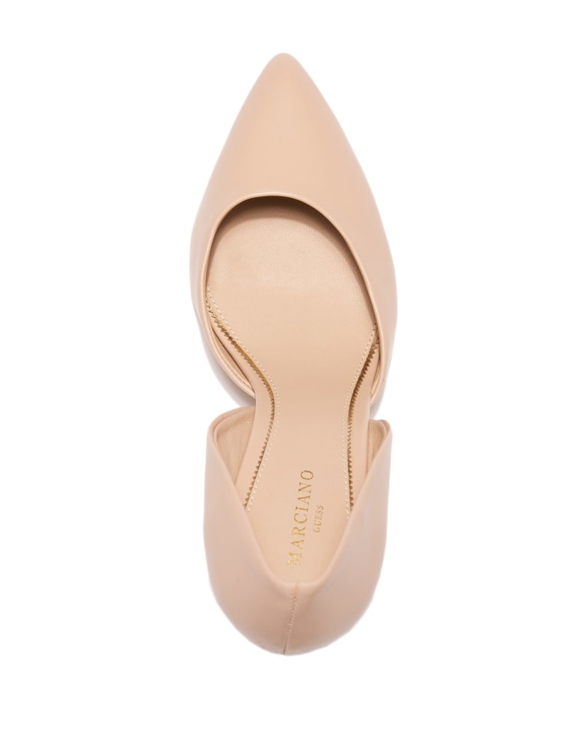 Beige Women's Guess Heartbreaker Leather d'Orsay Pumps | 0754293-TC