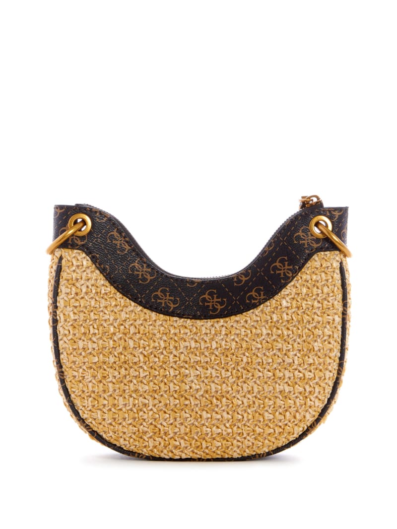 Beige Women's Guess Kasinta Raffia Mini Bag | 7634580-XS