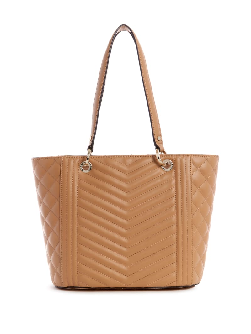 Beige Women's Guess Noelle Small Elite Tote Bags | 8134920-RJ