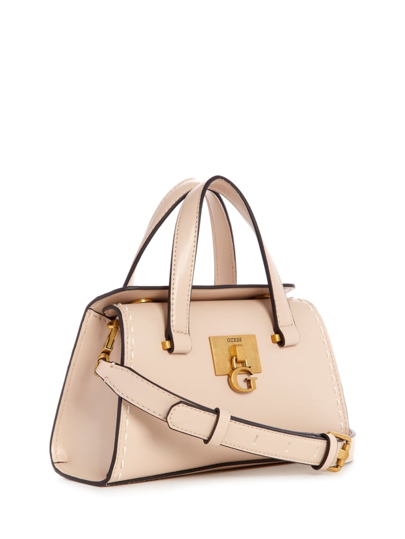 Beige Women's Guess Stephi Satchel Bags | 8527609-FD