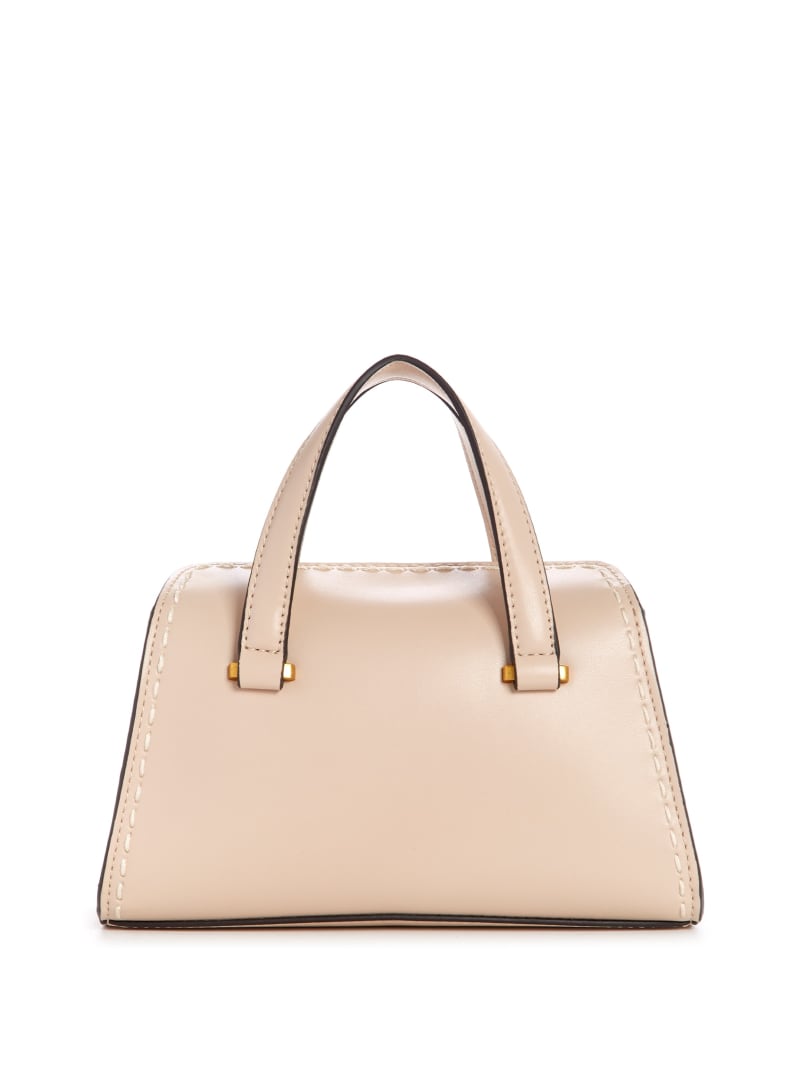 Beige Women's Guess Stephi Satchel Bags | 8527609-FD