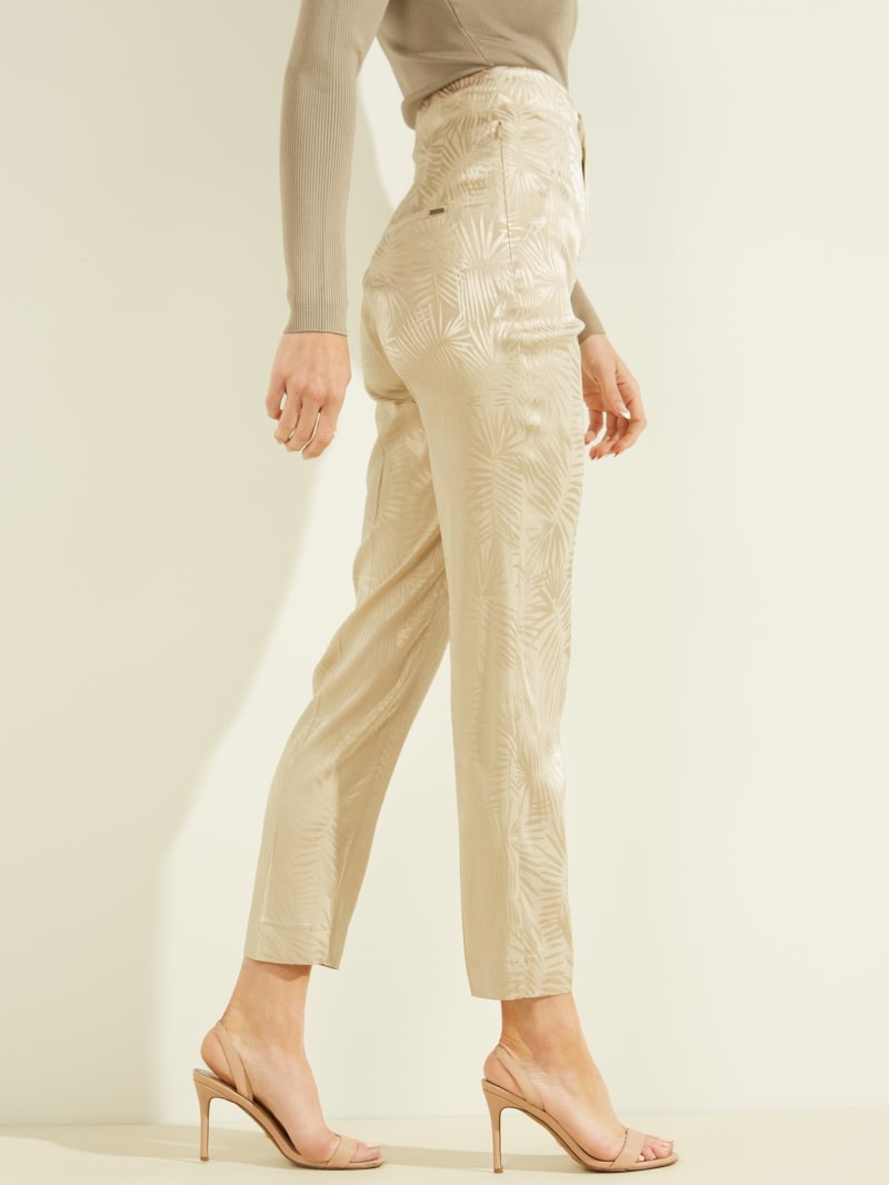 Beige Women's Guess Veridianas Pants | 0253981-IN