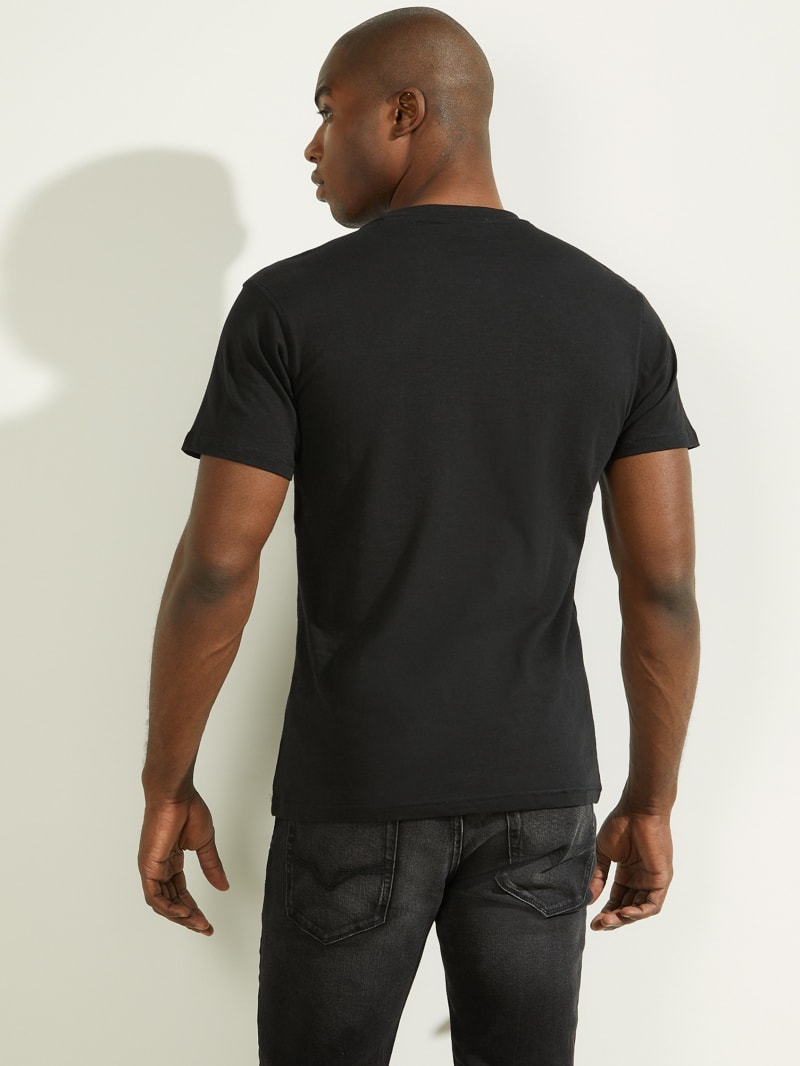 Black Men's Guess Academy Tee T Shirts | 2907654-EF