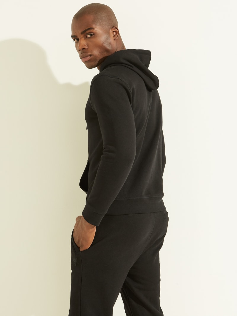 Black Men's Guess Aldwin Hoodie | 8673590-JC