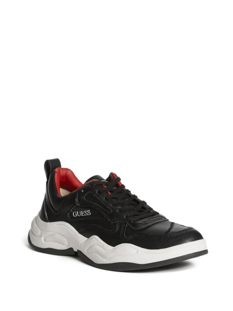 Black Men\'s Guess Bassano Dad Sneakers | 3891605-SD