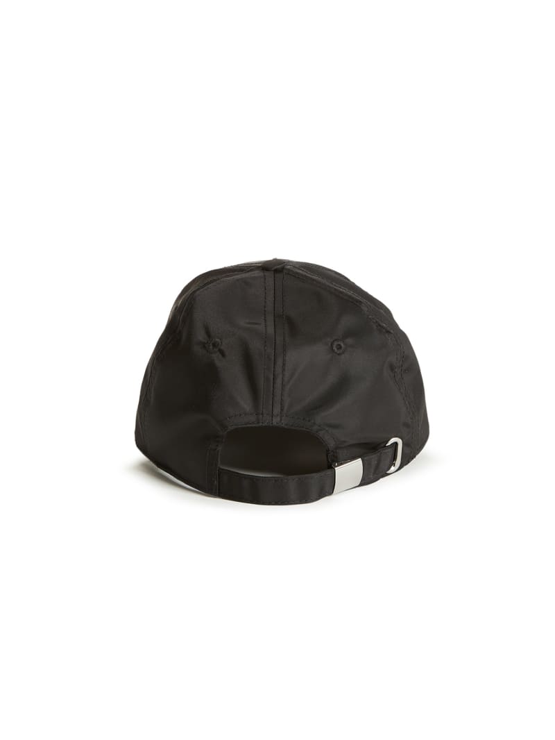 Black Men's Guess Certosa Nylon Baseball Hats | 9870324-JP