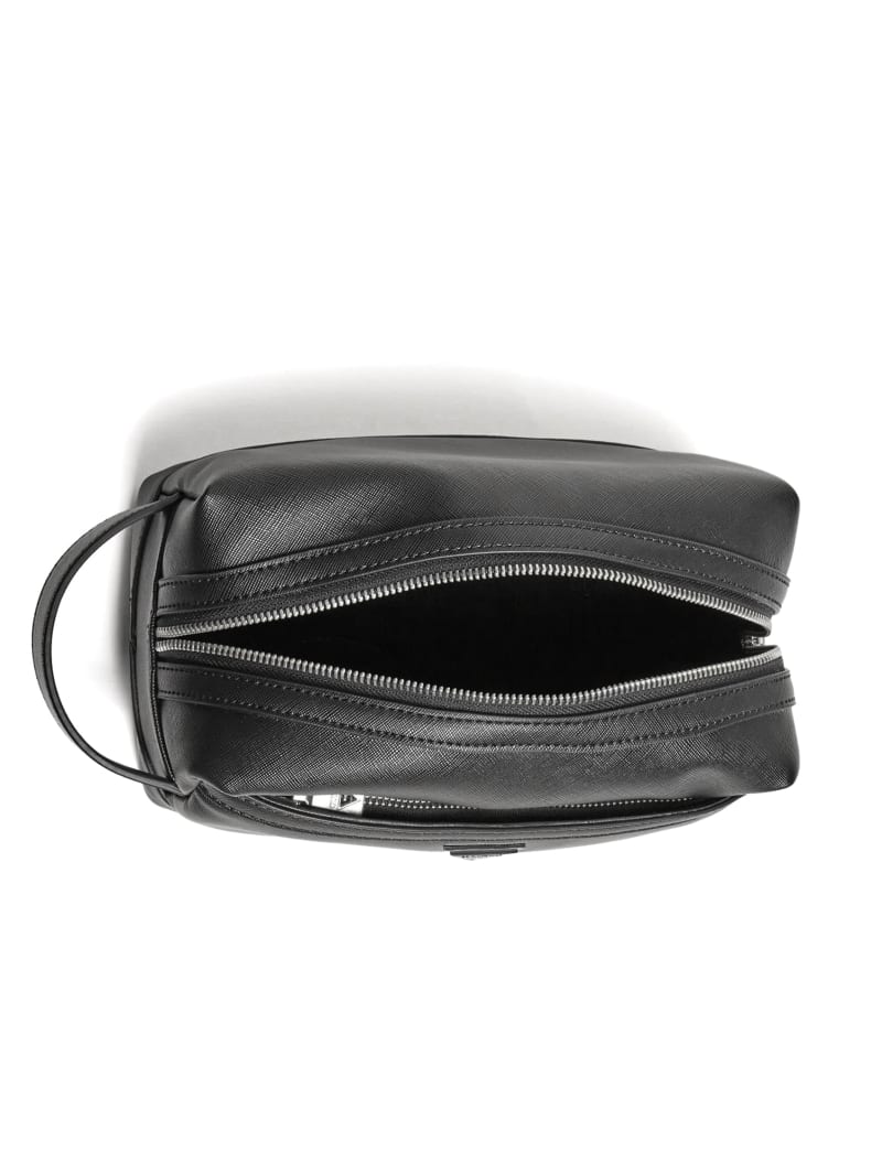 Black Men's Guess Certosa Smart Toiletries Case Bags | 6328054-NU