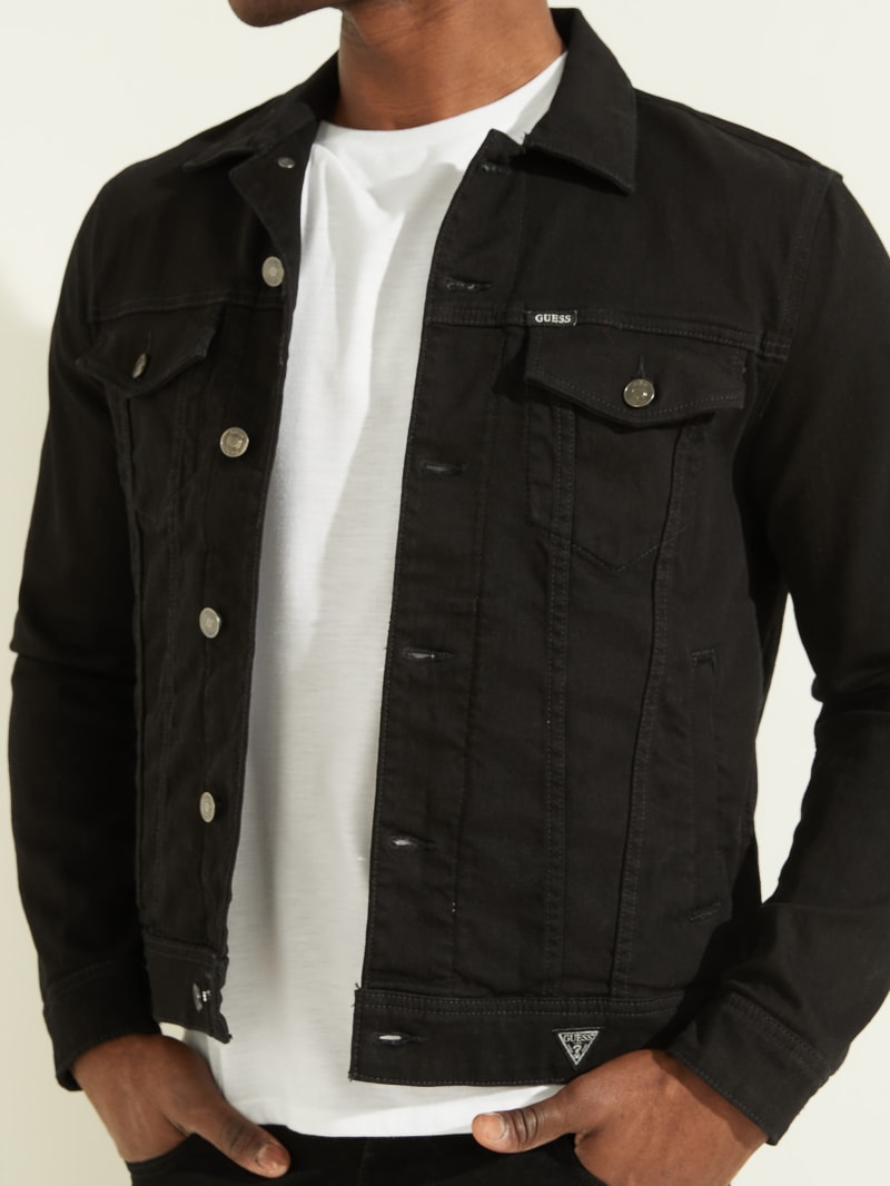 Black Men's Guess Dillon Denim Jackets | 5896120-JM