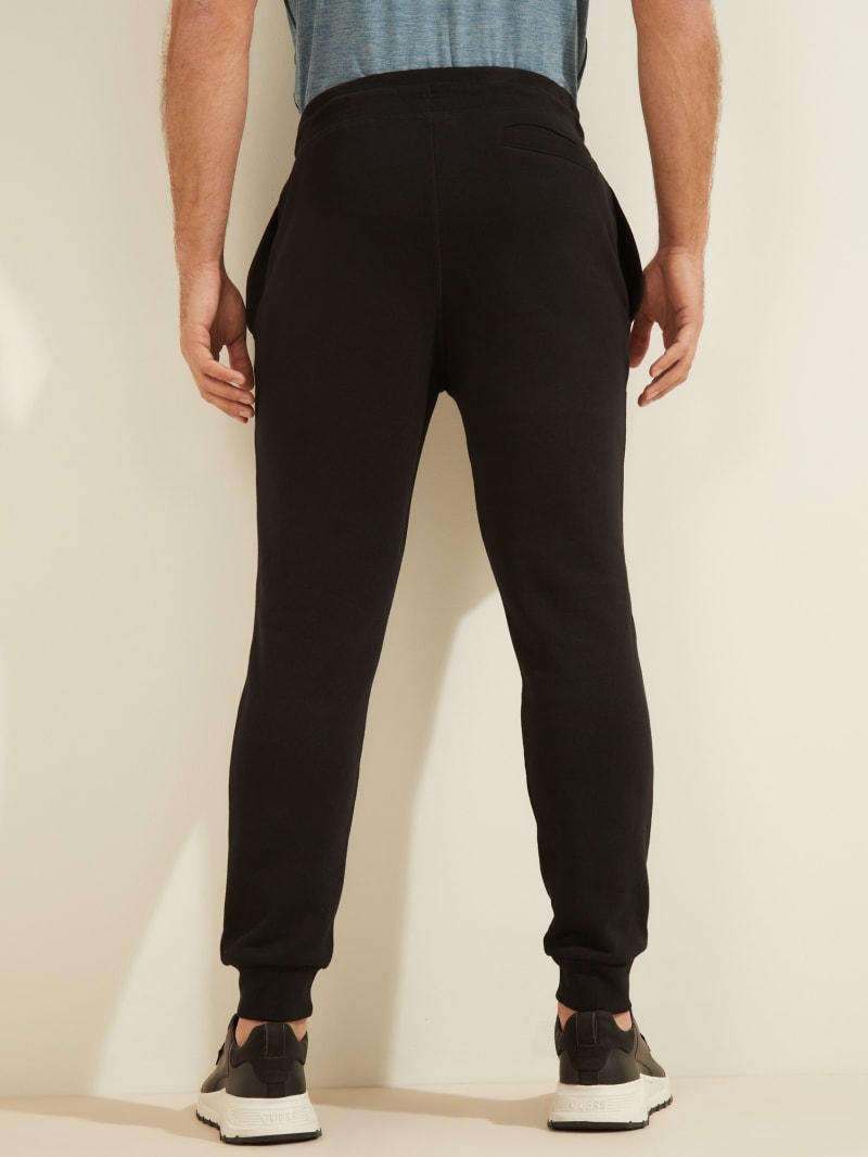 Black Men's Guess Eco Aldwin Logos Pants | 4507168-FC