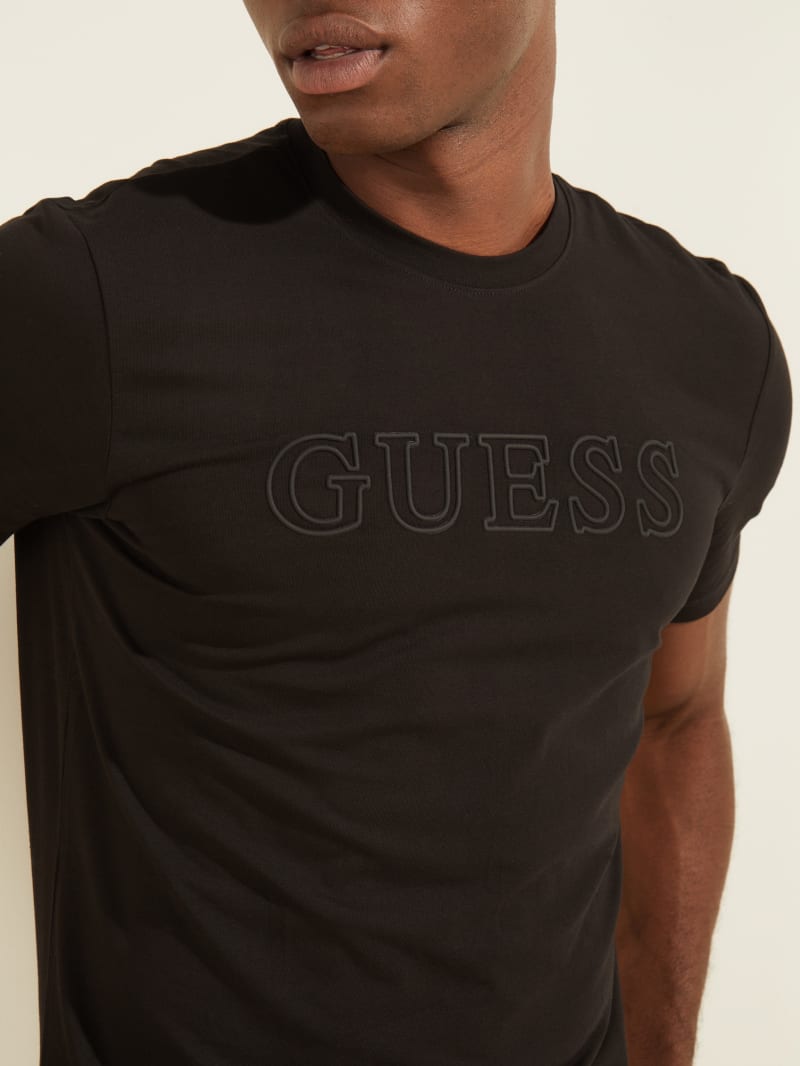 Black Men's Guess Eco Alphy Active Tee T Shirts | 3027859-IA