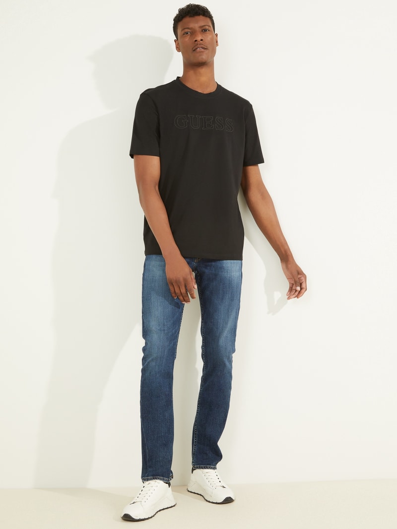 Black Men's Guess Eco Alphy Tee T Shirts | 1706352-LP