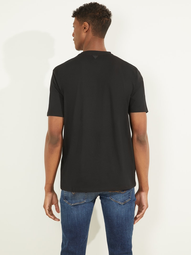 Black Men's Guess Eco Alphy Tee T Shirts | 1706352-LP