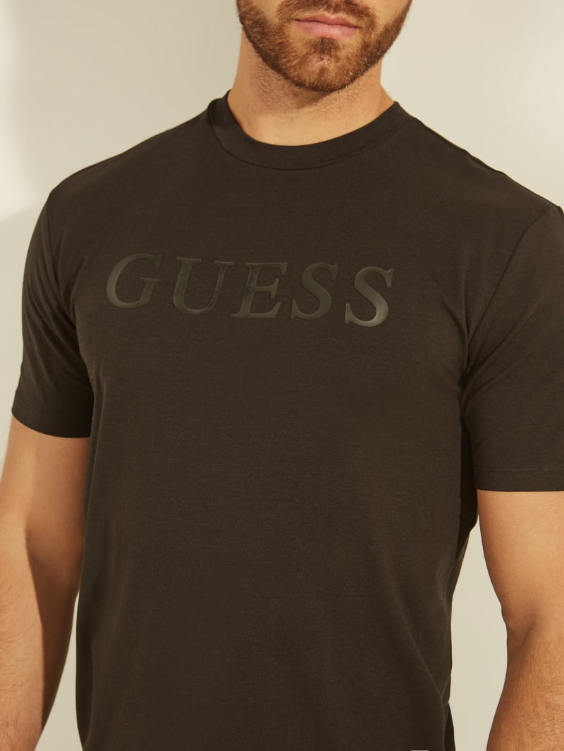 Black Men's Guess Eco Alphy Tee T Shirts | 3510426-NE