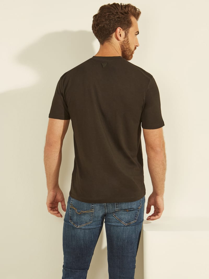 Black Men's Guess Eco Alphy Tee T Shirts | 3510426-NE