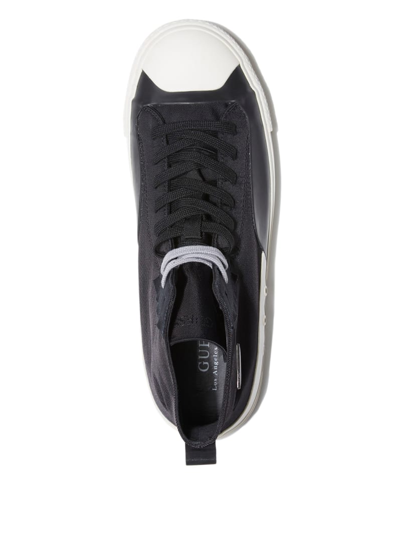 Black Men's Guess Ederle High-Top Sneakers | 9347218-MB