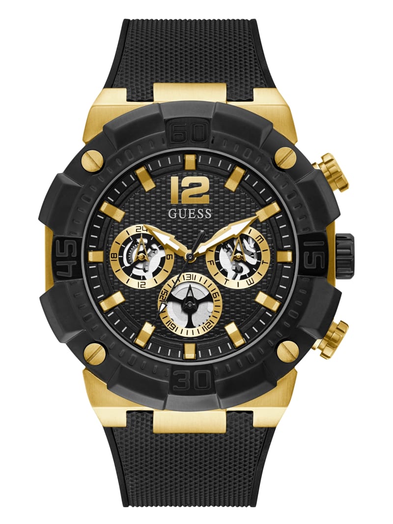 Black Men\'s Guess Gold-Tone And Multifunction Watches | 7356148-CS