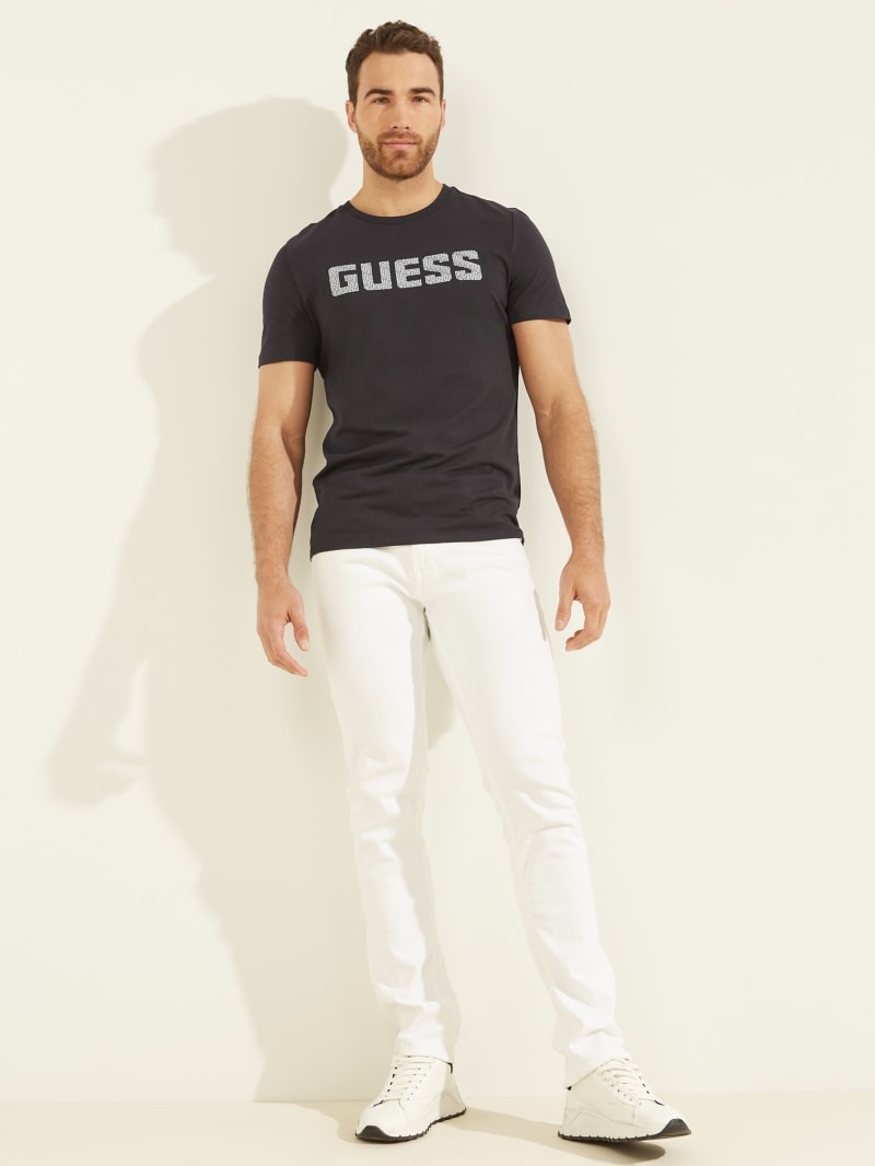 Black Men's Guess Magick Logo Tee T Shirts | 6129475-TL