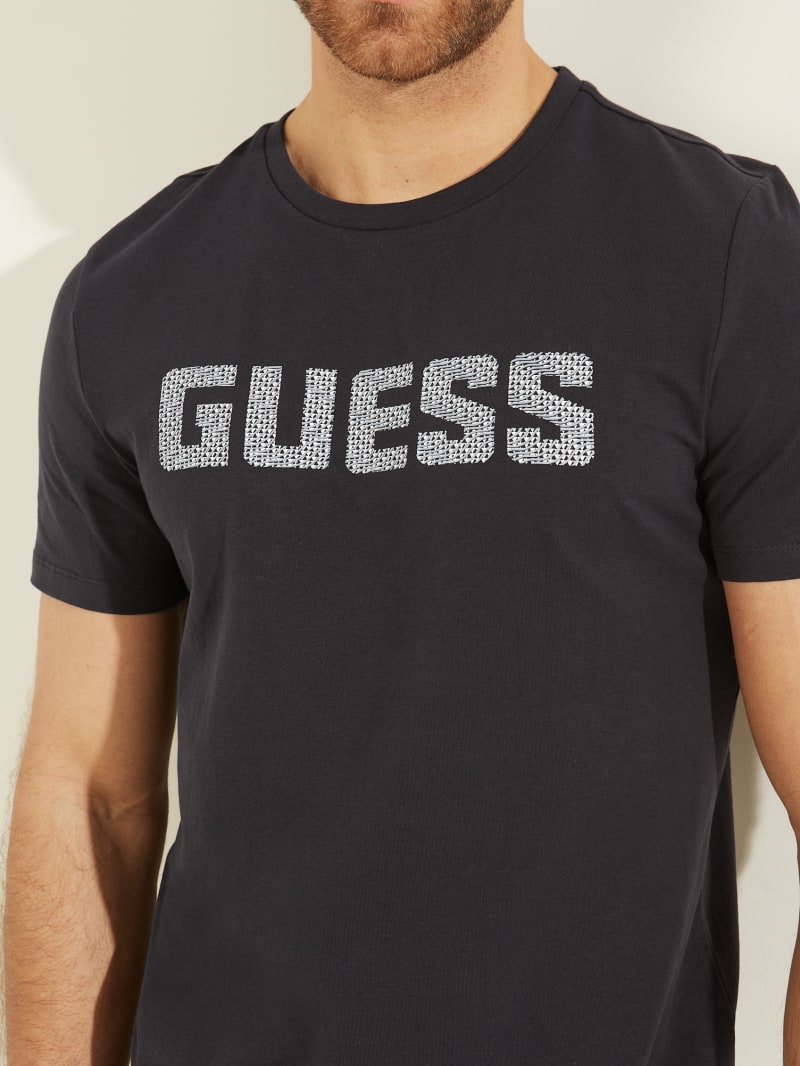 Black Men's Guess Magick Logo Tee T Shirts | 6129475-TL