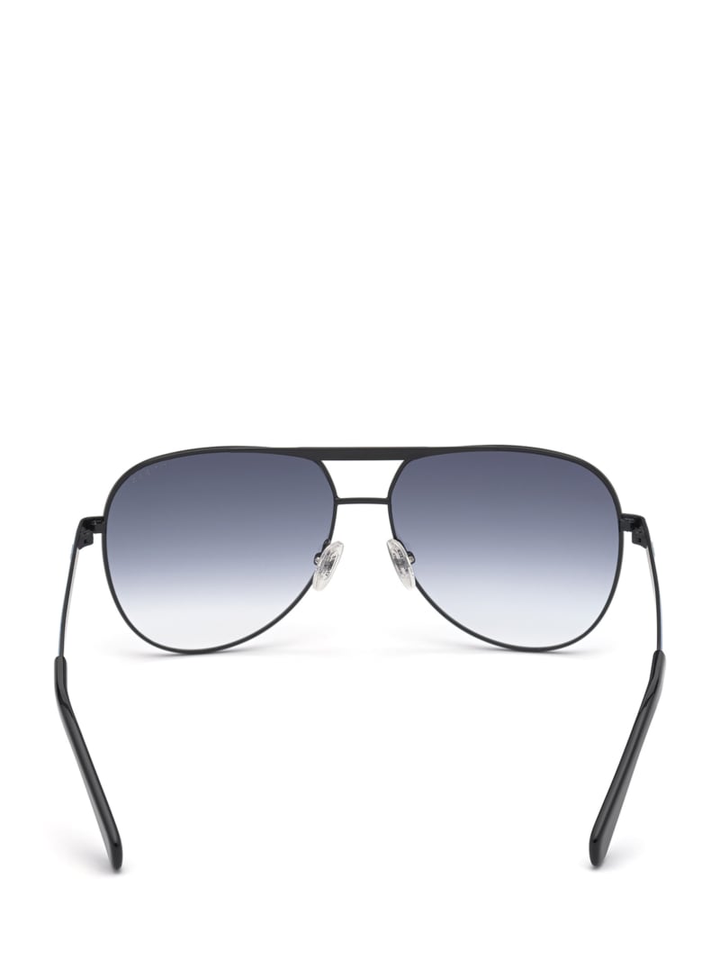 Black Men's Guess Manny Aviator Sunglasses | 8562794-BH