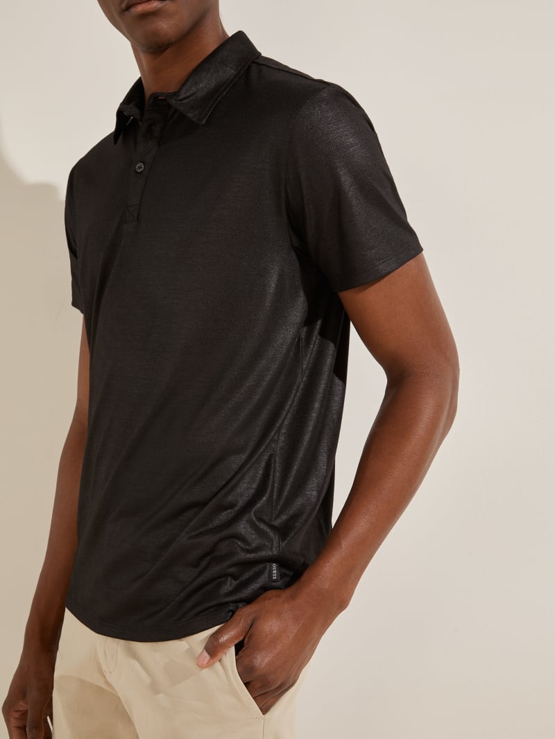 Black Men's Guess Mason Shine Shirts | 2894071-XE