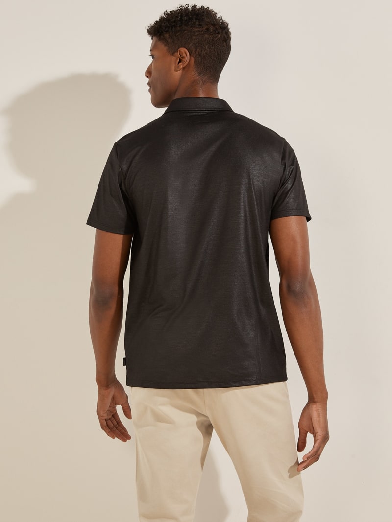 Black Men's Guess Mason Shine Shirts | 2894071-XE