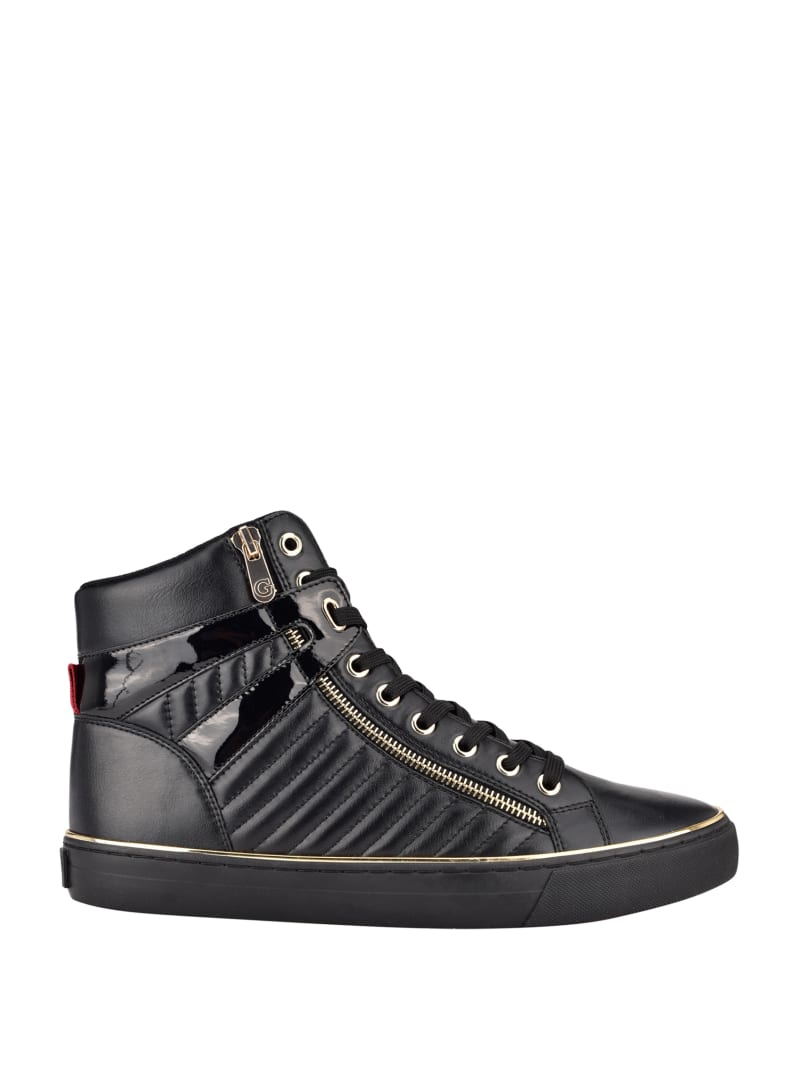 Black Men's Guess Million High-Top Sneakers | 2403951-SG