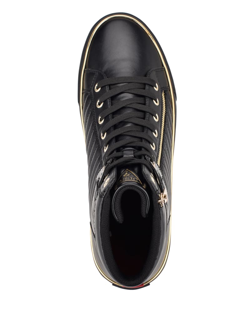 Black Men's Guess Million High-Top Sneakers | 2403951-SG