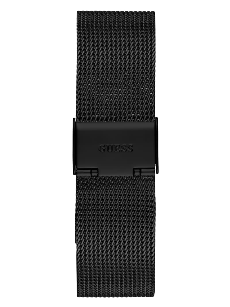 Black Men's Guess Polished Steel Analog Watches | 9463187-GI