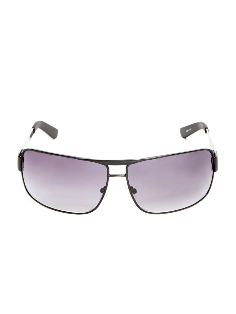 Black Men's Guess Ron Navigator Sunglasses | 0198357-HF